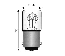 WIMEX - WIM4101705 BA15D 16X35 30V 3W