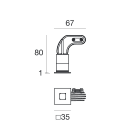 LINEA LIGHT (ILED) - ILD90415W60 VOS-Q 40 4W CRI80 1L QUADRO NG