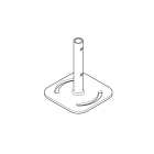 LOMBARDO - LOMLB1490004 BASE IN ACCIAIO PER LINFA E FLORA NERO