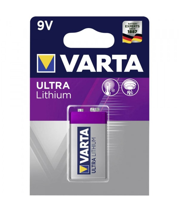 VARTA CONSUMER BATT - VAT06122301401 9V (9 VOLT) ULTRA LITHIUM X1