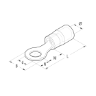 CEMBRE SPA - CEMBKY-M3.5 CAPOCORDA A OCCHIELLO RINFORZATO ANTIVIBRANTE, PREISOLATO IN PA6.6, BLU, PER CONDUTTORI IN RAME, HALOGEN FREE, SEZIONE 1,5-2,5mmq VITE 3,5mm