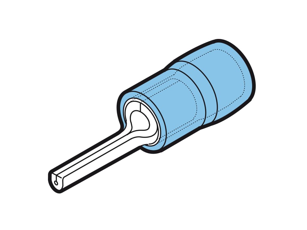 CEMBRE SPA - CEMBKY-PP12/25 CAPOCORDA RINFORZ.BLU PUNT.PIATTO 13X2,4