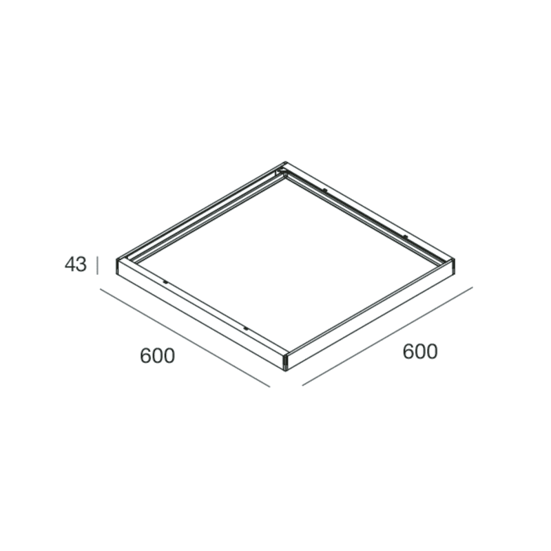 NOVALUX SPA - NOX102086.01 BOX PER INST. PLAFONE THE PANEL 600X600