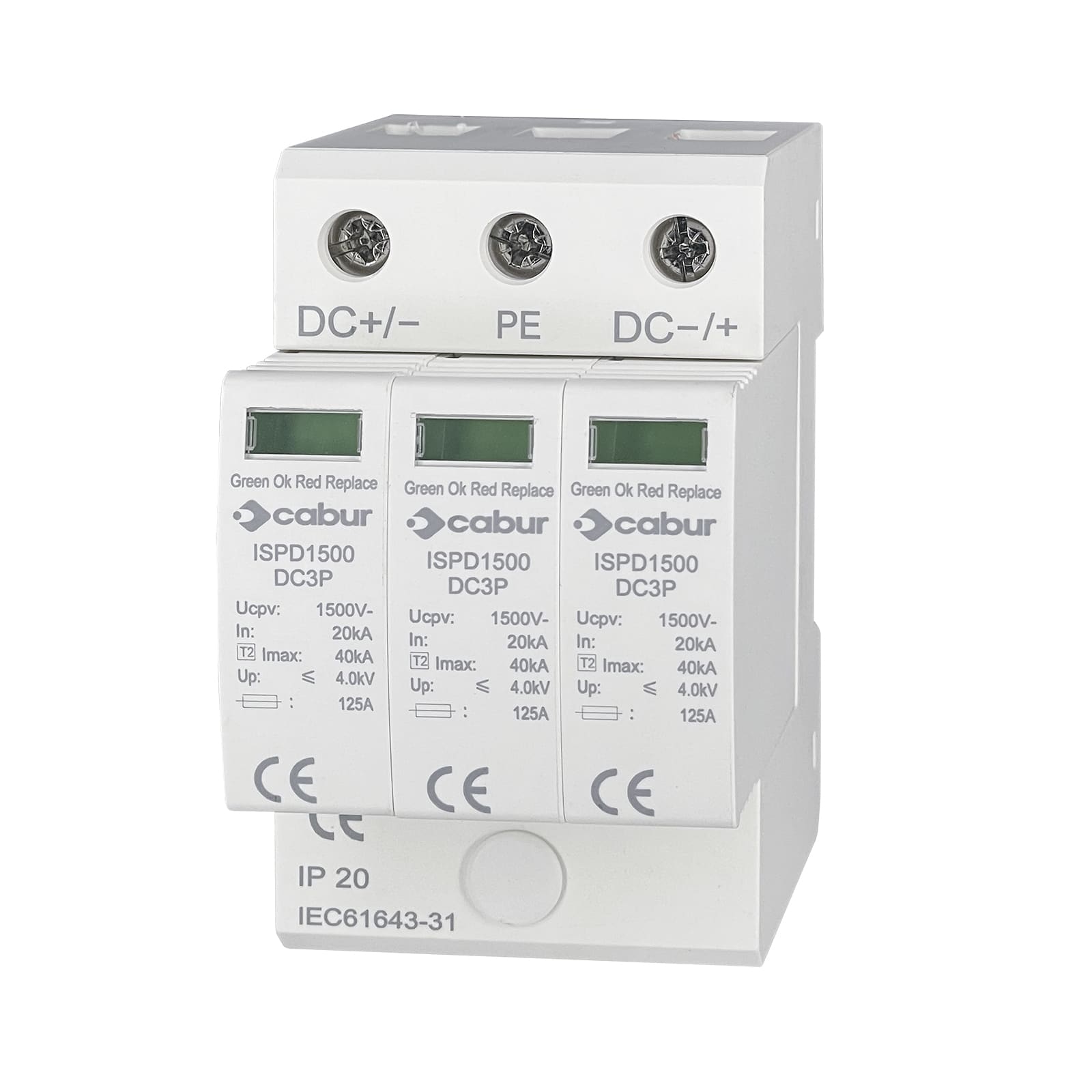 CABUR SRL - CBRISPD1500DC3P SPD DA 1500 VDC