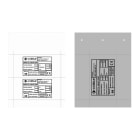 CABUR SRL - CBRTAP50105AW TARGA IDQ PVC ADESIVA FLAT BIANCA 50X105