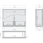 DKC-RAMBLOCK - RMBR5CAE8164R Armadio monoblocco CAE orizzontale, dimensioni 800 x 1600 x 400 mm (AxLxP), solo retro