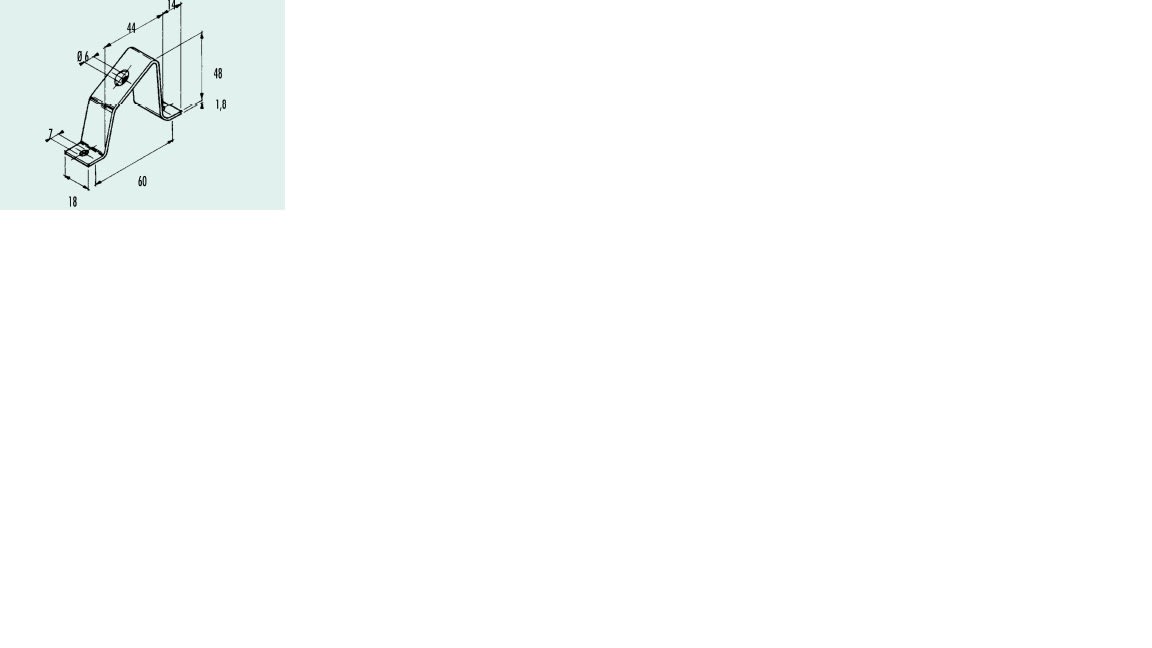 CANALPLAST - CANPDSZM6 STAFFA sendz.foro 7mm - passo M6 H 49