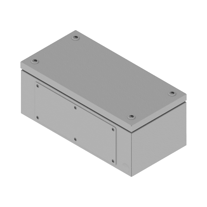 DKC-RAMBLOCK - RMBR5CDE42120F Cassa di derivazione CDE con flange, dimensioni 400 x 200 x 120 mm (AxLxP)