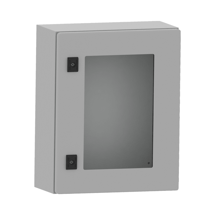 DKC-RAMBLOCK - RMBR5CEX0863 Cassa serie CE porta trasparente, con pannello di cablaggio, dimensioni 800 x 600 x 300 mm (AxLxP)
