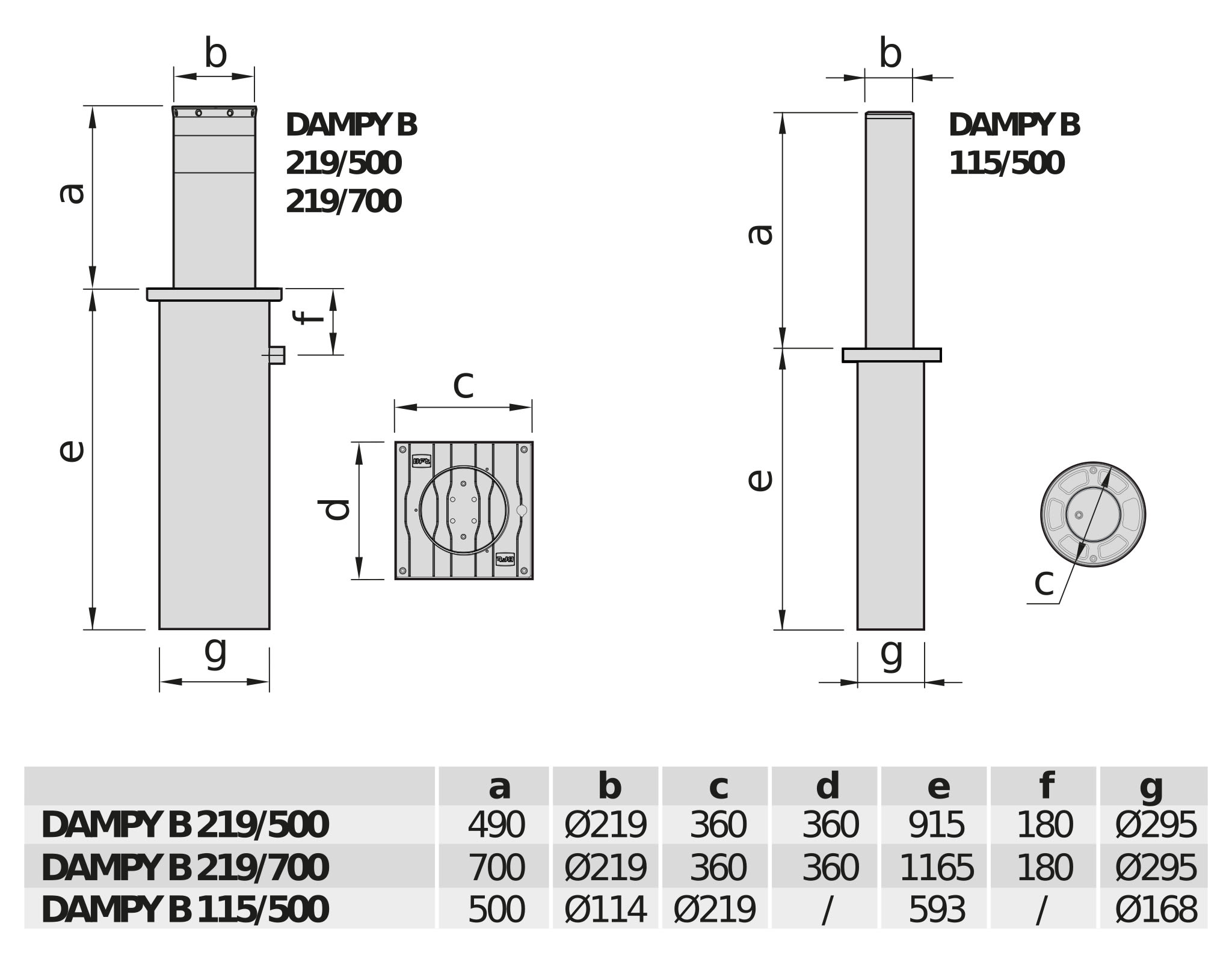 BFT - BFT2605566 DAMPY B 219/500 L DISS.A GAS