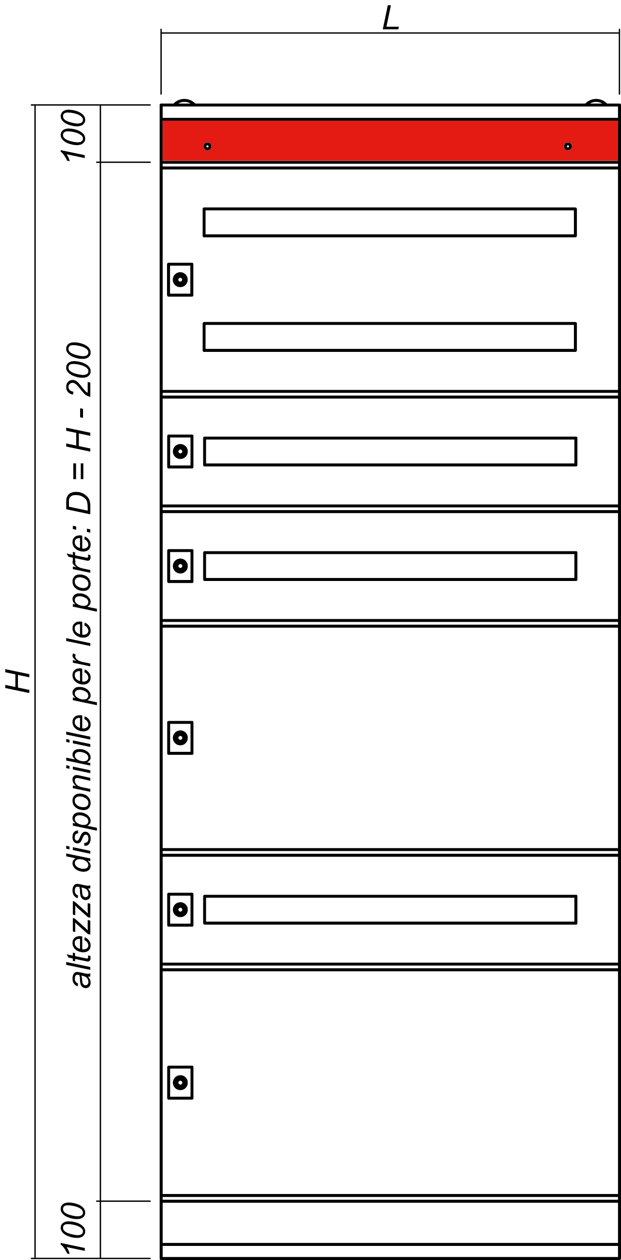 DKC-RAMBLOCK - RMBR5CPFE8100 Pannello di compensazione, dimensioni 800 x 100 (LxA), confezione 2 pezzi