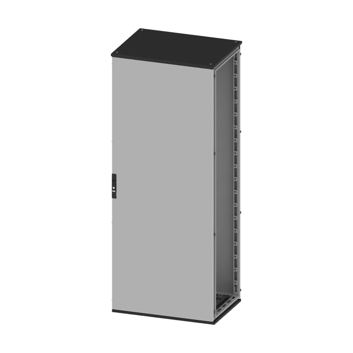 DKC-RAMBLOCK - RMBR5CQE2286T Armadio componibile CQE con pannello di cablaggio, dimens. 2200 x 800 x 600 mm (AxLxP), porta cieca