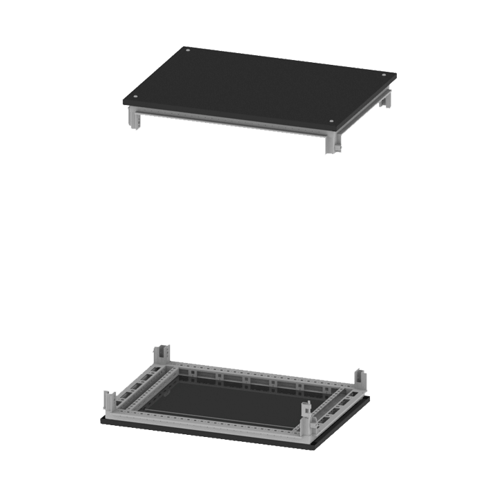 DKC-RAMBLOCK - RMBR1KTB108 Kit tetto e base per armadio CQE, misure 1000x800 mm