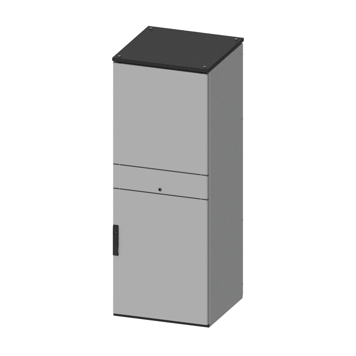 DKC-RAMBLOCK - RMBR5CQEC1666P Armadio porta computer CQEC, dimensioni 1600 x 600 x 600 mm (AxLxP), porta superiore cieca
