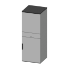 DKC-RAMBLOCK - RMBR5CQEC1666P Armadio porta computer CQEC, dimensioni 1600 x 600 x 600 mm (AxLxP), porta superiore cieca