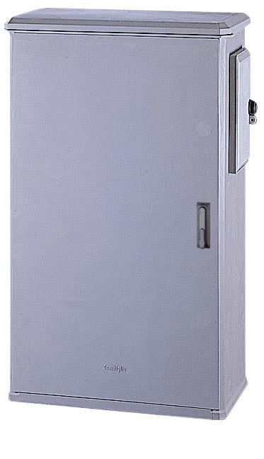 CONCHIGLIA - CON073200149 Serie CVL - Armadio in vetroresina 2 vani e GMI, con serratura, dim. 860x1394x450 mm (BxAxP)