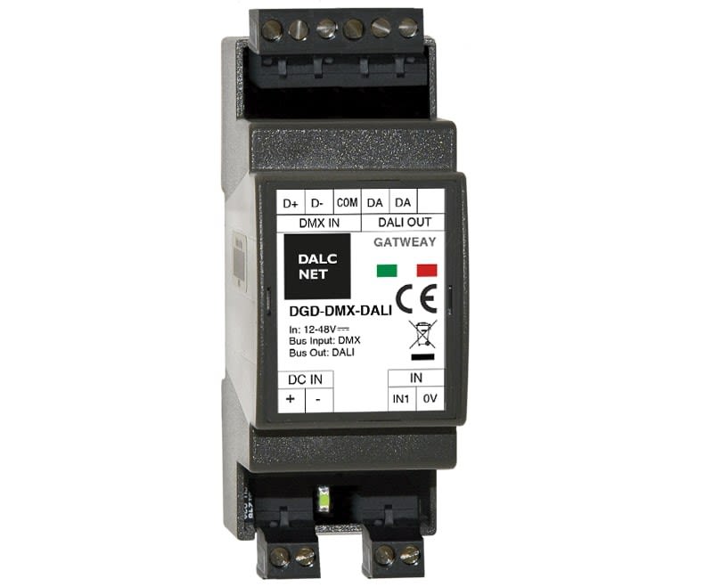 DIGIMAX SRL - DIXDGD-DMX-DALI CONVERTITORE DA SEGNALE DMX DALI 12-48VD