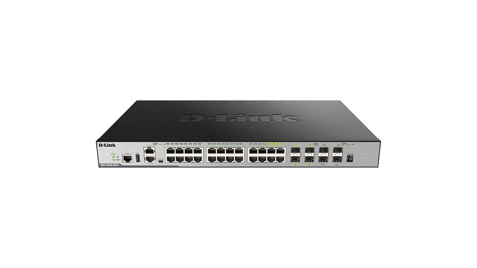 D-LINK MEDITERRANEO - DLKDGS-3630-28TC/SI SWITCH GEST L3 20X1GB, 4XSFP COMBO, 4XSF