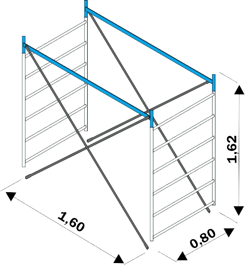 FRIGERIO CARPENTERIE - FRIPOK CAMPATA SEZ.INTER. COMPL. 6g h1,62m xpo.POK