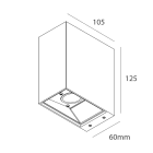 NOVALUX SRL - NOX104603.01 DROP: PARETE LED 1X5W 3K BIA IP54