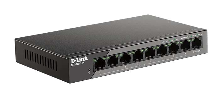D-LINK MEDITERRANEO - DLKDSS-100E-9P SWITCH UNMANAGED POE 250MT 8X10/100,1XGB