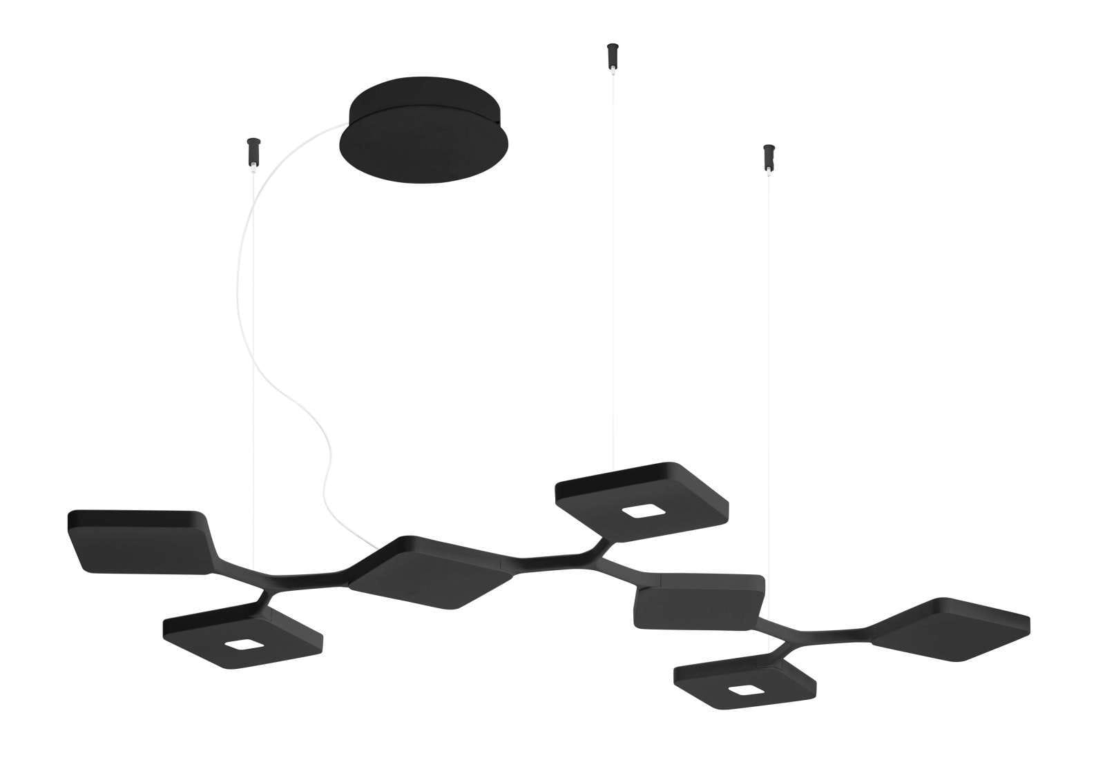 LINEA LIGHT-STILNOVO - SNV8527 QUAD BI SOSP.LIN.54W NERO RAG.PH