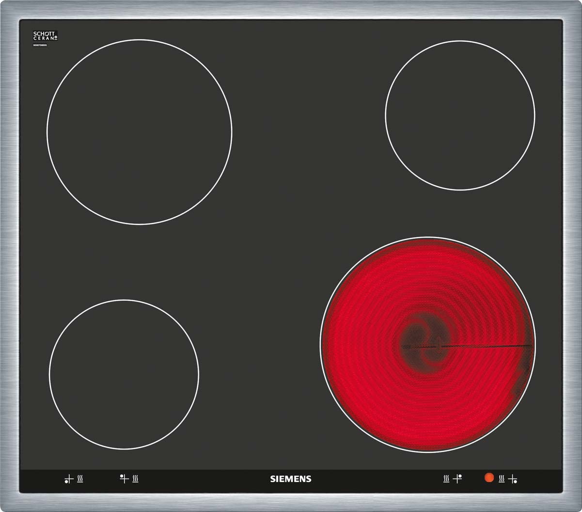 Siemens Hausgerate - SIZEA645GE17 Glaskeramik Kochfeld 60cm edelstahl