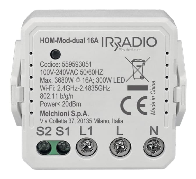 MELCHIONI SPA - MEM559593051 MODULO SWITCH DA INCASSO 16O 1 CANALE WI
