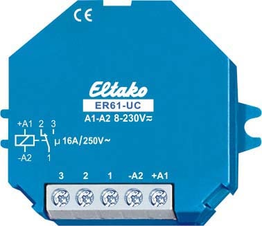 ELTAKO - EAK61001601 1 Wechsler potenzialfrei 10A/250V AC, 23