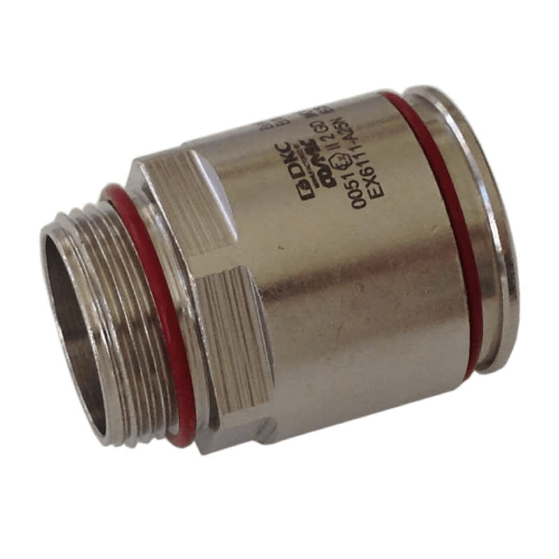 COSMEC - CSMEX6111-A40 Raccordo a innesto rapido tubo-scatola in ottone ATEX, diam. 40 mm, filetto m. M40x1,5 mm, IP67