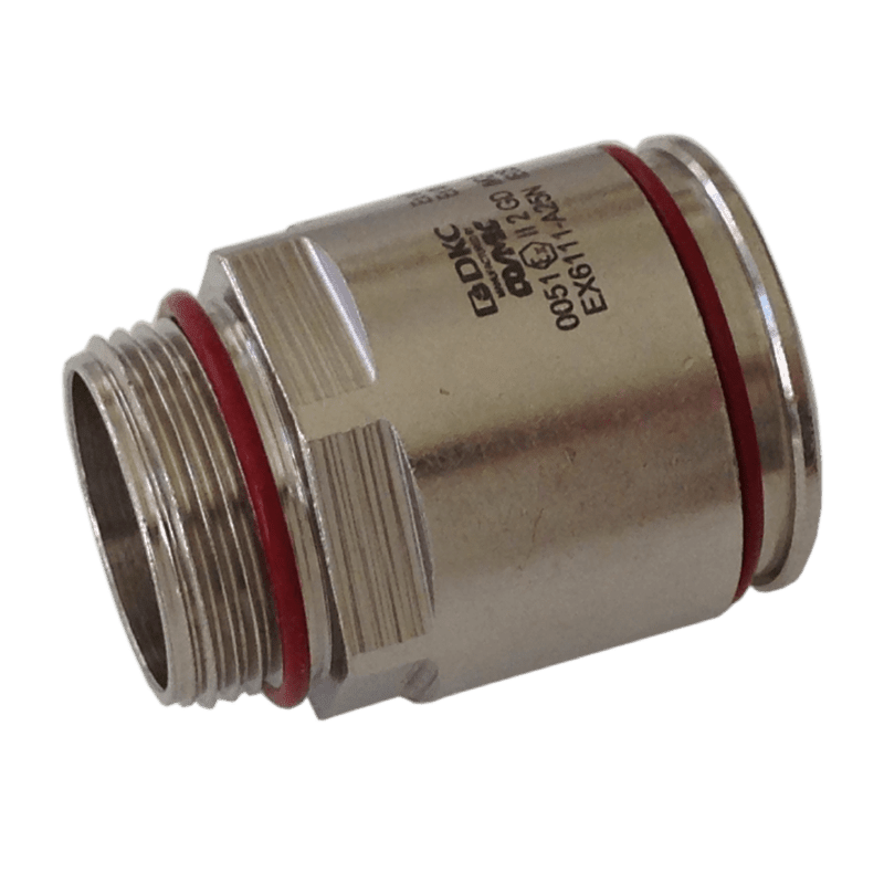 COSMEC - CSMEX6111-A63N Raccordo a innesto rapido tubo-scatola in ottone ATEX, diam. 63 mm, filetto m. M63x1,5 mm, IP67
