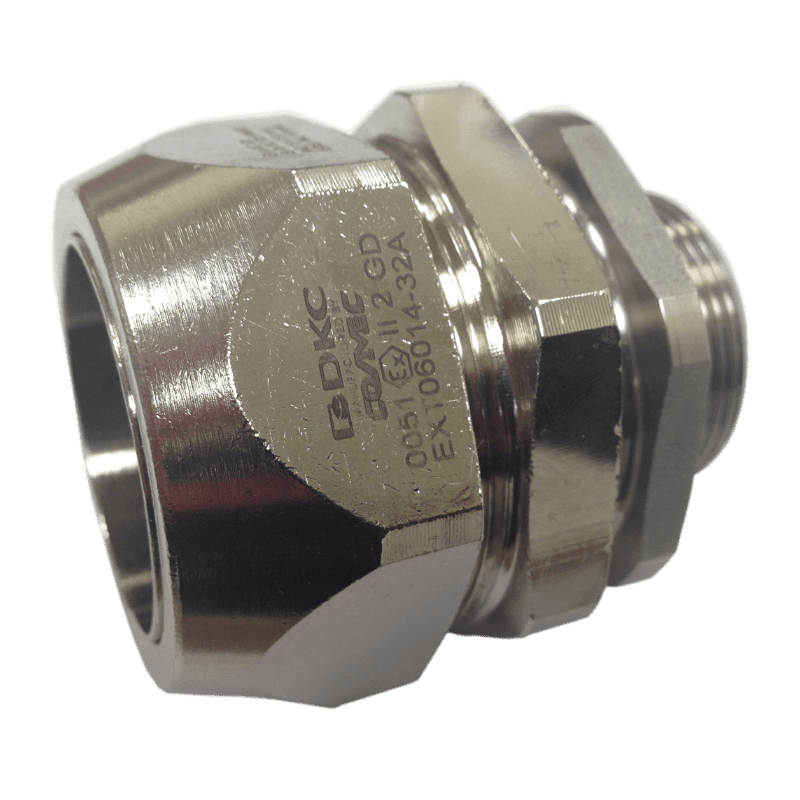 COSMEC - CSMEXT06014-50A Raccordo metallico maschio fisso doppio blaccaggio ATEX, filetto M50x1,5 mm, tubo fless. 51 mm