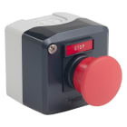 SCHNEIDER ELECTRIC - SNRXALD164H29H7 Pulsantiera completa, Harmony XALD, grigio scuro, 1 pulsante con testa a fungo rosso, 40 mm, ritorno a molla, 1NC, marcatura STOP