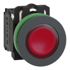 SCHNEIDER ELECTRIC - SNRXB5FW34B5 Harmony XB5, pulsante luminoso rosso Ø30 filopannello, ad impulso, plastica, LED universale, 24Vac/dc, NO+NC