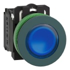 SCHNEIDER ELECTRIC - SNRXB5FW36M5 Harmony XB5, pulsante luminoso blu Ø30 filopannello, ad impulso, plastica, LED universale, 230Vac, NO+NC