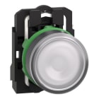SCHNEIDER ELECTRIC - SNRXB5AW31B1 Pulsante luminoso, Harmony XB5, plastica, bianco, a filo ghiera, 22 mm, LED universale, gemma liscia, 1NO, 24 V AC/DC