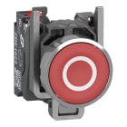 SCHNEIDER ELECTRIC - SNRXB4BA43225 Pulsante, Harmony XB4, metallo, filoghiera, rosso, 22 mm, ad impulso, con marcatura in bianco O, 1 NC, contatti Push-in