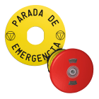 SCHNEIDER ELECTRIC - SNRZB5AT8643M430 TESTA FUNGO ROSSO + ETICHETTA DIAM.60MM