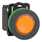 SCHNEIDER ELECTRIC - SNRXB5FW35B5 Harmony XB5, pulsante luminoso arancione Ø30 filopannello, ad impulso, plastica, LED universale, 24Vac/dc, NO+NC