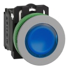 SCHNEIDER ELECTRIC - SNRXB5FW36G5C0 Pulsante luminoso blu 120Vac NO+NC filopannello grigio - Ø30 - LED universale