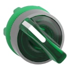 SCHNEIDER ELECTRIC - SNRZB5AK1233C0 Testa selettore luminoso verde - 2 pos - ghiera grigia- per LED universale - Ø22