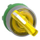 SCHNEIDER ELECTRIC - SNRZB5AK1283C0 Testa selettore luminoso giallo -2 pos-ghiera grigia- per LED universale - Ø22