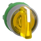 SCHNEIDER ELECTRIC - SNRZB5AK1583C0 Testa selettore luminoso giallo- 3pos-ghiera grigia- per LED universale- Ø22