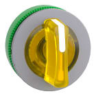 SCHNEIDER ELECTRIC - SNRZB5FK1583C0 Testa selettore luminoso giallo 3 pos filopannello -ghiera grigia- per LED universale