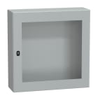 SCHNEIDER ELECTRIC - SNRNSYS3D8825T Cassetta in acciaio montata a parete, PanelSeT S3D, porta trasparente, senza piastra di montaggio, 800x800x250mm, IP66, IK08