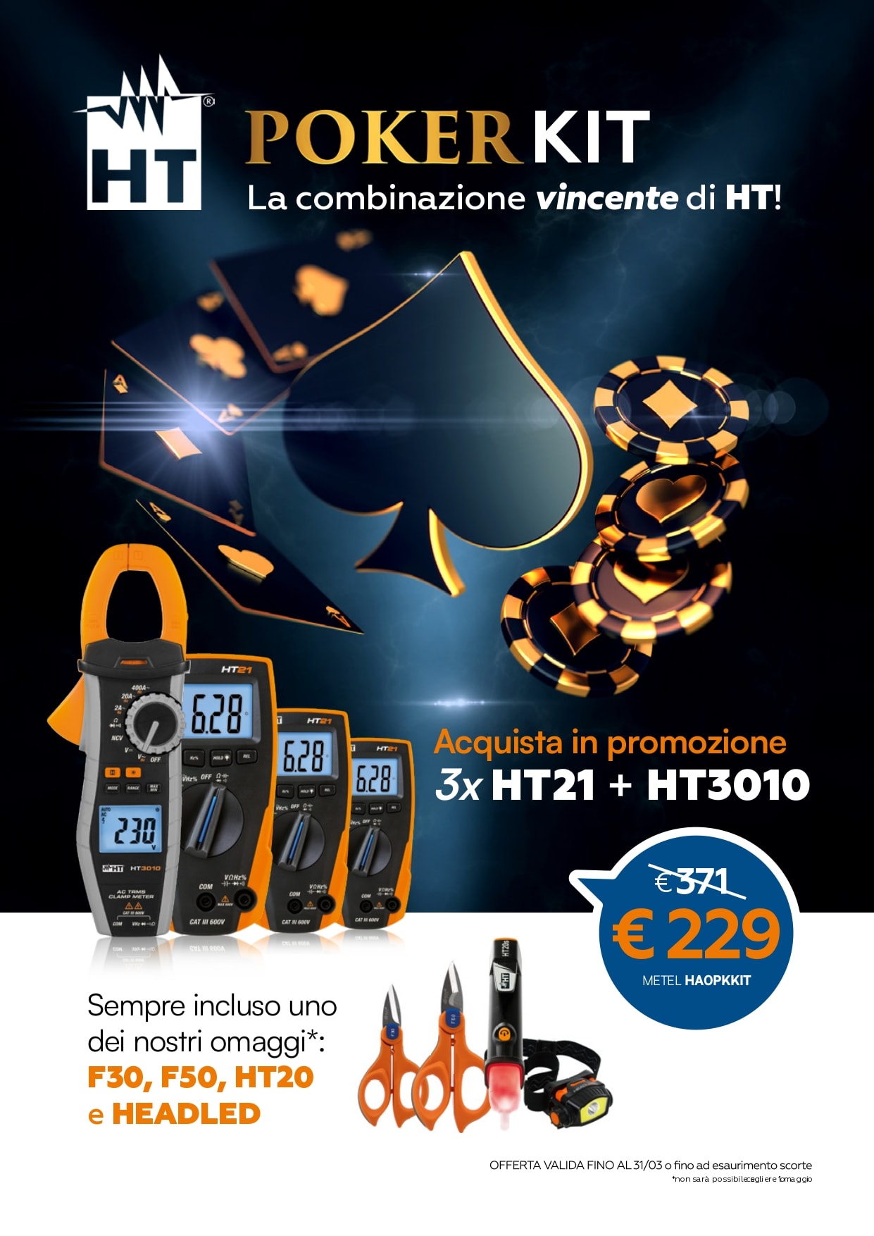 HT ITALIA SRL - HTIHA0PKKIT POKERKIT KIT 3 HT21+1 HT3010+OMAGGIO ROT