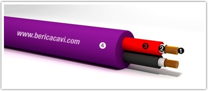 BERICA CAVI SPA - BECB56C02100EVB FTS29OM16-100/100V 2X1 PH 120 VIOLA BOB