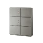 CONCHIGLIA - CON077139293 Serie GRAFI 12 - Armadio in vetroresina, 2 vani + zoccolo, IP55, dim. 1840 x 1150 x 460 mm (AxBxP)