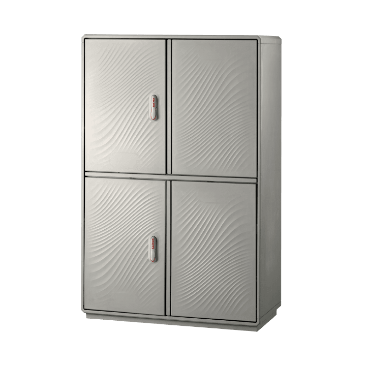 CONCHIGLIA - CON077128221 Serie GRAFI 12 - Armadio in vetroresina, 2 vani, IP55, dimensioni 1390 x 1150 x 330 mm (AxBxP)