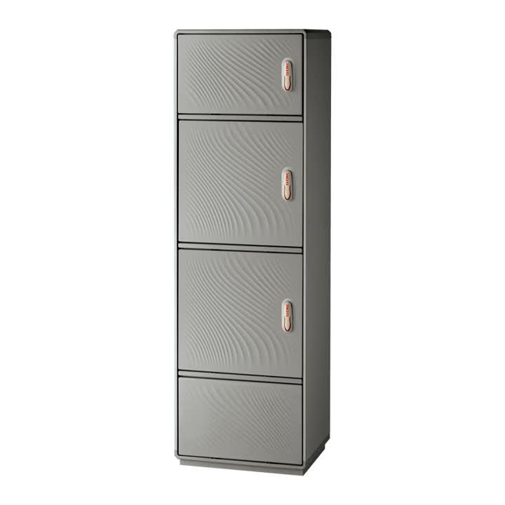 CONCHIGLIA - CON077519395 Serie GRAFI 5 - Armadio in vetroresina, 3 vani + zoccolo, IP55, dim. 1840 x 580 x 460 mm (AxBxP)